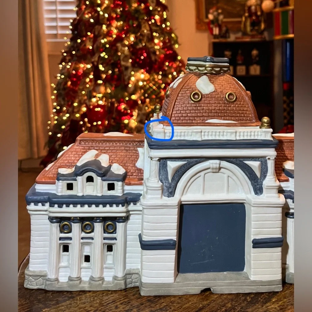 Mervyns Lighted Village Square Tenth Anniversary Museum 1996 Limited Edition